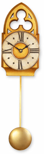 Tiny Gothic Pendulum Wall Clock